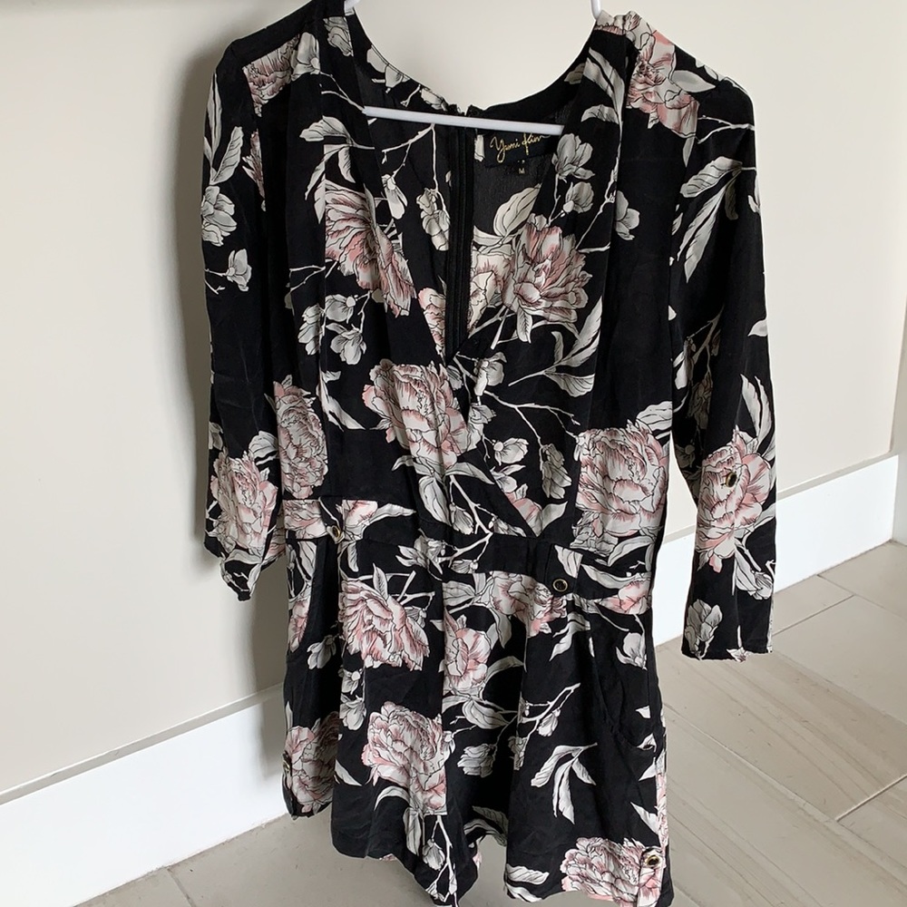 Yumi Kim Cosmo Carnation Black Liz Romper